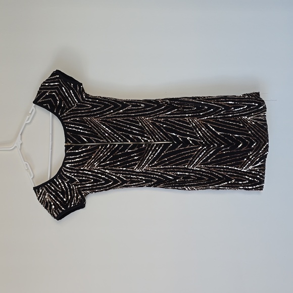 Iris Los Angeles Black Sequin Dress Womens Party Cocktail Dress Size S - Picture 4 of 10